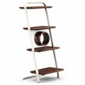 Sleek Modern Ladder Shelf with Multi-Tier Design and Circular Accent
