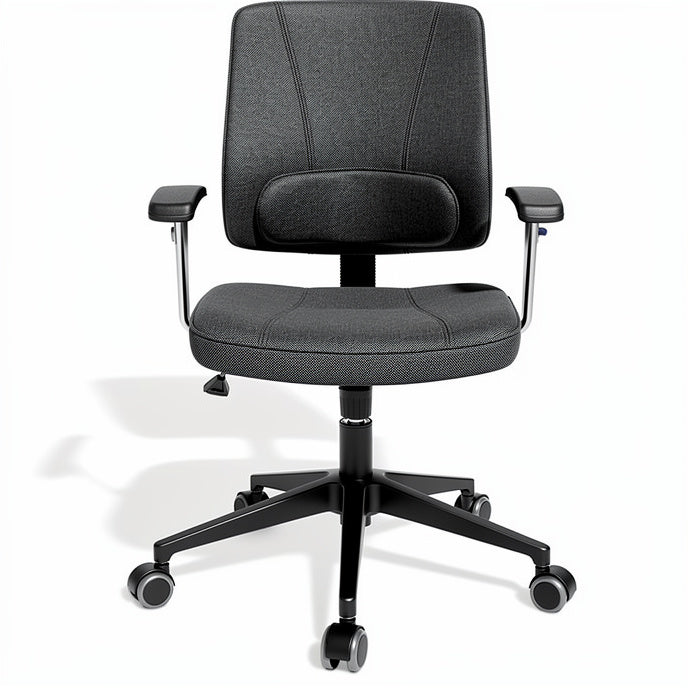 **Technical Title: Ergonomic Office Chair with Adjustable Armrests and Rolling Base**