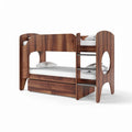 Modern Wooden Bunk Bed with Storage and Safety Features